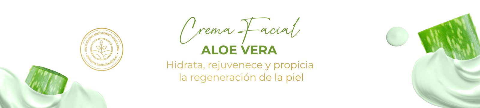Banner de Crema facial aloe vera